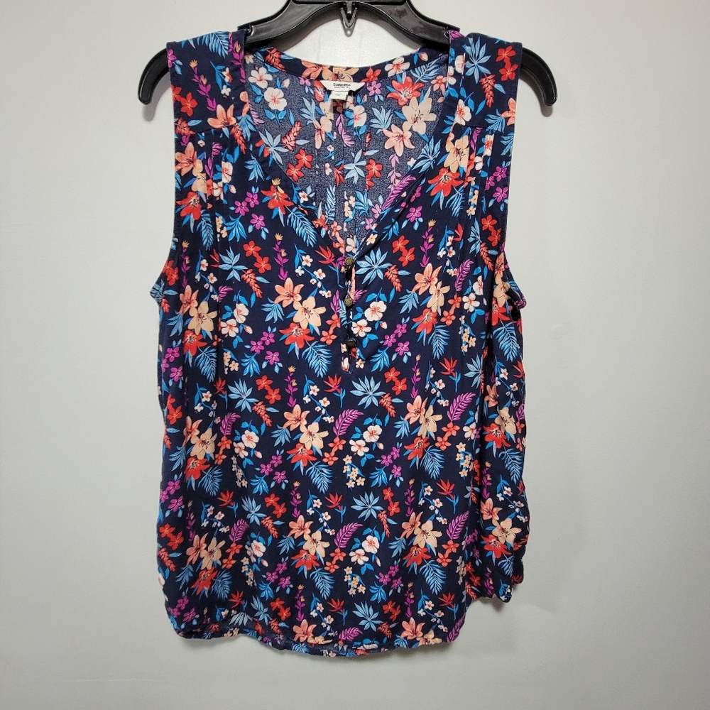 Sonoma Goods For Life 3-button Pintuck Tank Womens Size XL